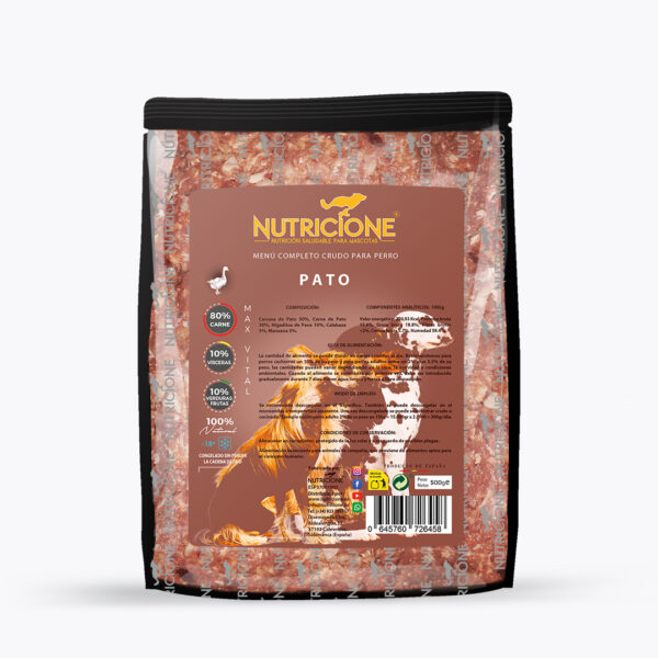 Menú Barf de pato Nutricione