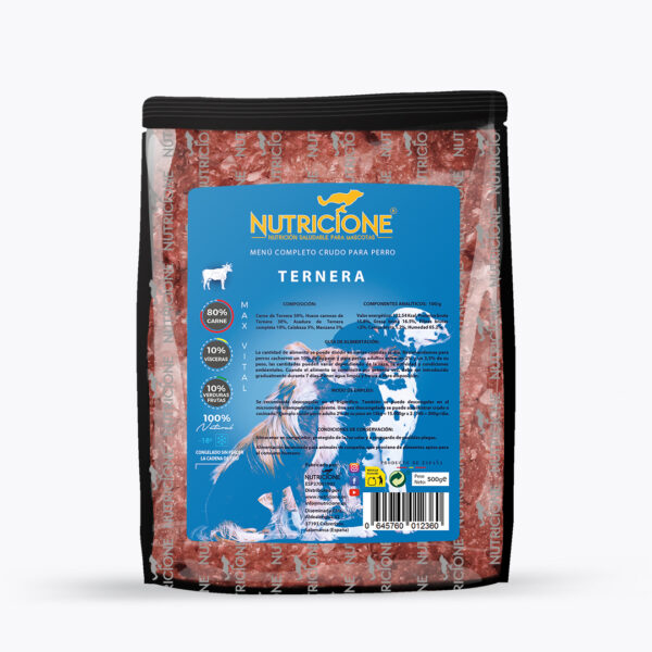 Menú Barf de ternera Nutricione